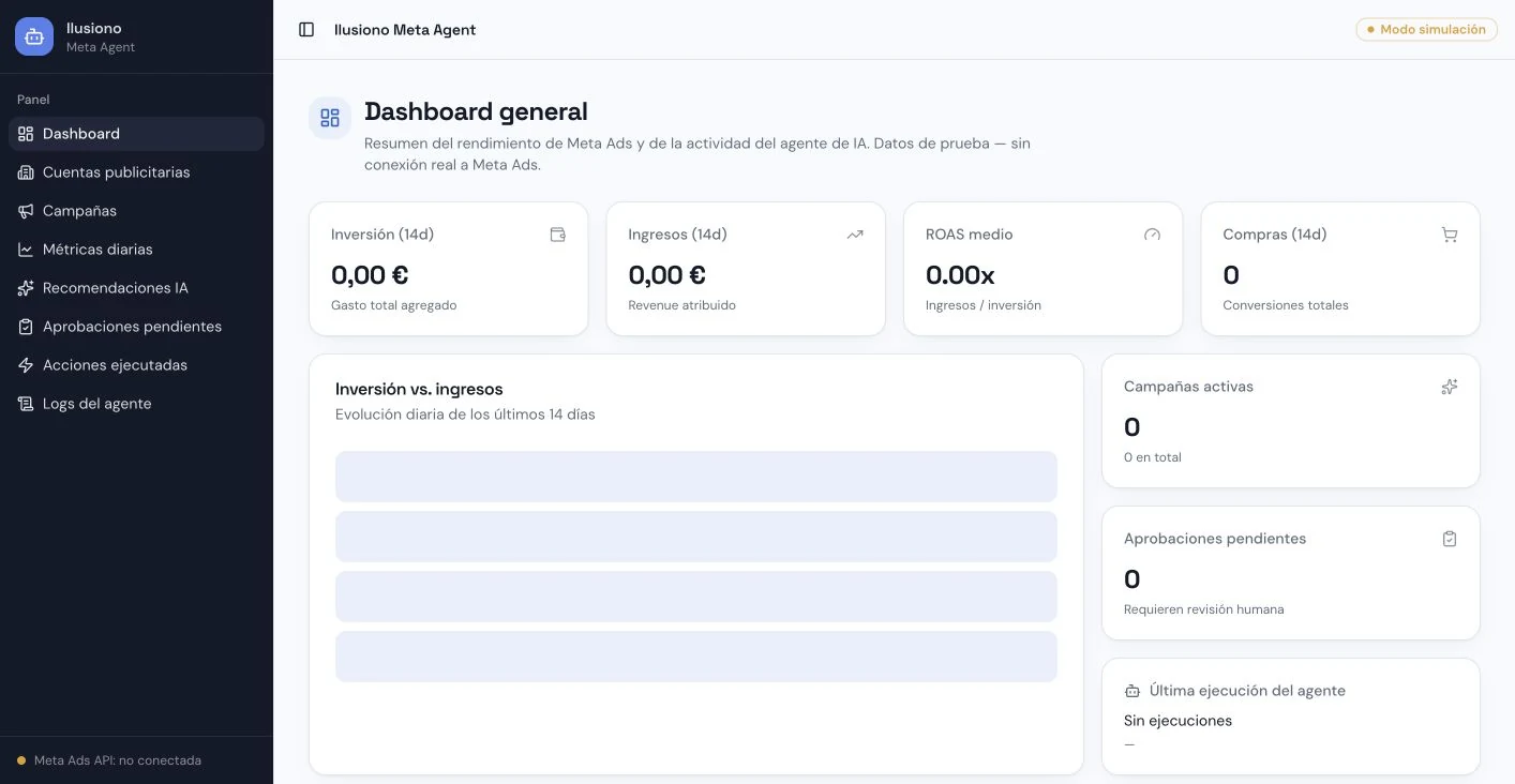 Captura del proyecto: Agente de Meta Ads