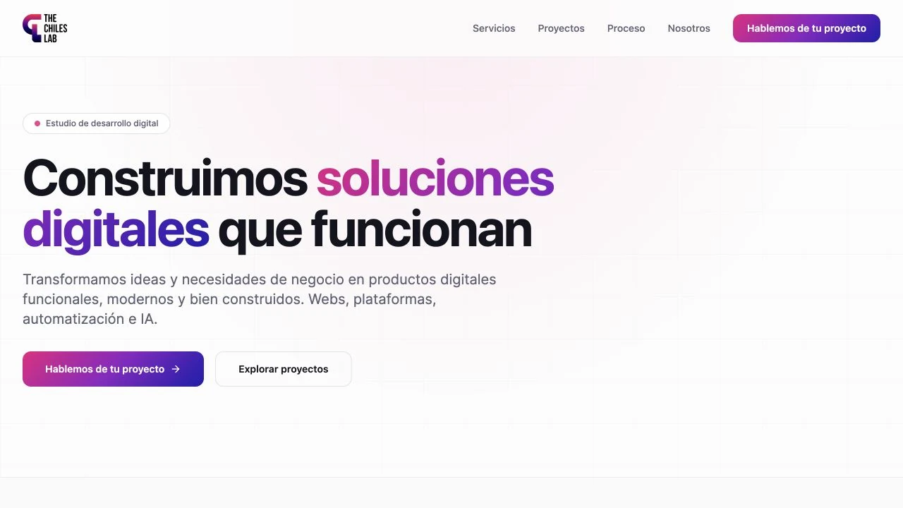 Captura del proyecto: The Chiles Lab